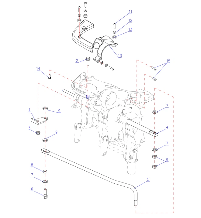 F20 Outboard Spare Parts: Steering Assembly (Front Control Electric Start) F20 Outboard Spare Parts: Steering Assembly (Front Control Electric Start)